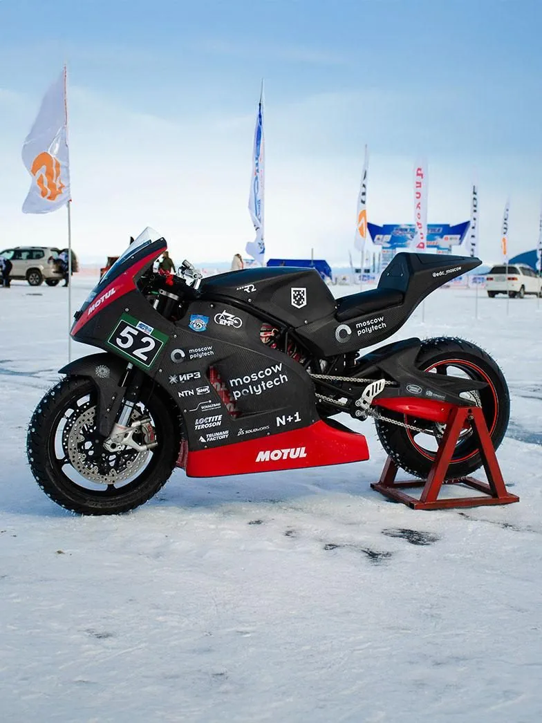 Электромотоцикл MIG R2 команды Московского политеха